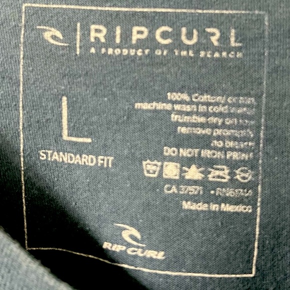 Rip Curl Men's Teal Floral Graphic Tee - Picture 5 of 7